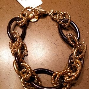 Gold & bronze links bracelet